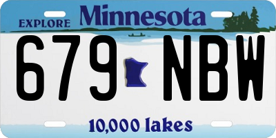 MN license plate 679NBW
