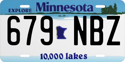 MN license plate 679NBZ