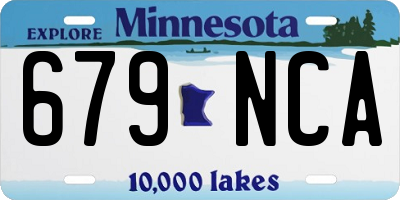 MN license plate 679NCA