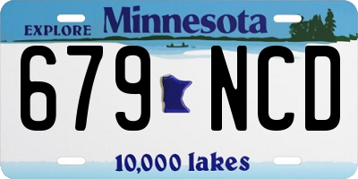MN license plate 679NCD