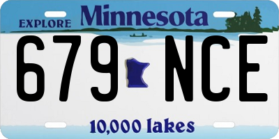 MN license plate 679NCE