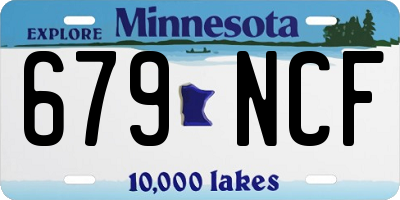 MN license plate 679NCF