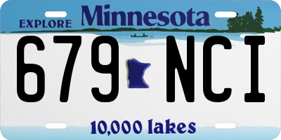MN license plate 679NCI
