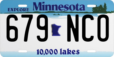 MN license plate 679NCO