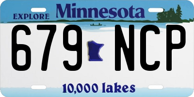 MN license plate 679NCP