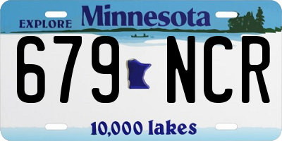 MN license plate 679NCR