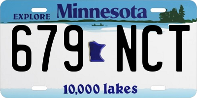 MN license plate 679NCT