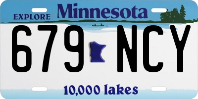 MN license plate 679NCY