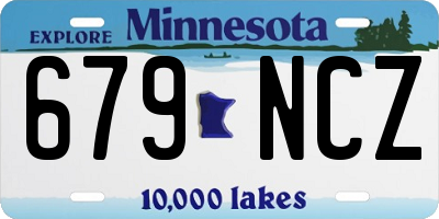 MN license plate 679NCZ