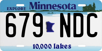 MN license plate 679NDC