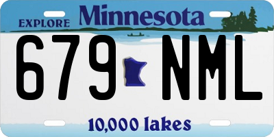 MN license plate 679NML