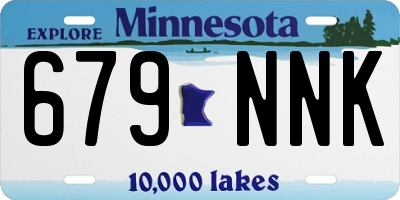 MN license plate 679NNK