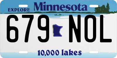 MN license plate 679NOL