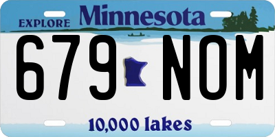 MN license plate 679NOM