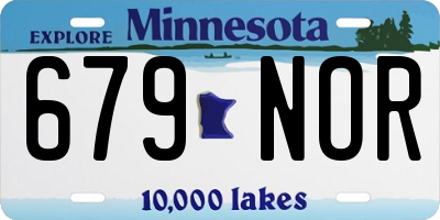 MN license plate 679NOR