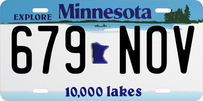 MN license plate 679NOV
