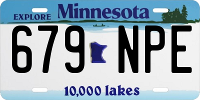 MN license plate 679NPE