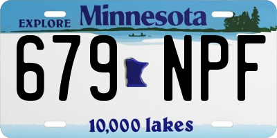 MN license plate 679NPF
