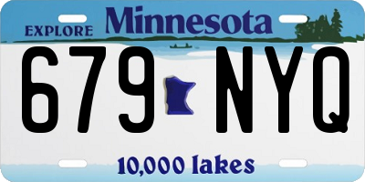 MN license plate 679NYQ