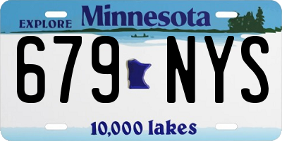 MN license plate 679NYS