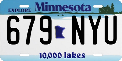 MN license plate 679NYU