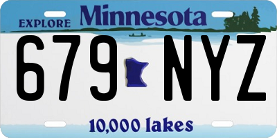 MN license plate 679NYZ