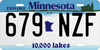 MN license plate 679NZF