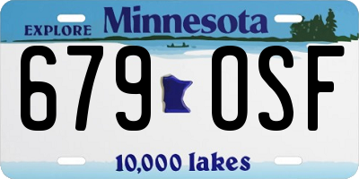 MN license plate 679OSF