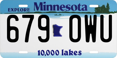 MN license plate 679OWU