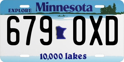 MN license plate 679OXD