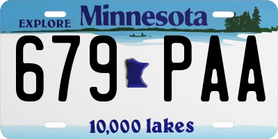 MN license plate 679PAA
