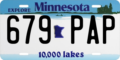 MN license plate 679PAP