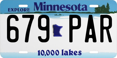MN license plate 679PAR