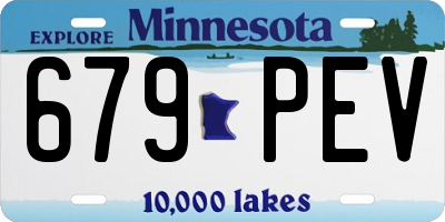 MN license plate 679PEV