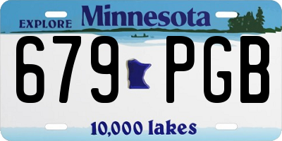 MN license plate 679PGB