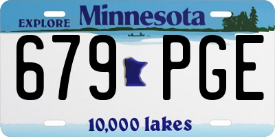 MN license plate 679PGE