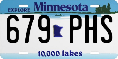 MN license plate 679PHS