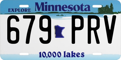 MN license plate 679PRV