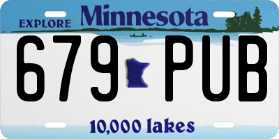 MN license plate 679PUB