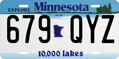 MN license plate 679QYZ
