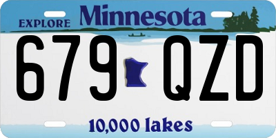 MN license plate 679QZD