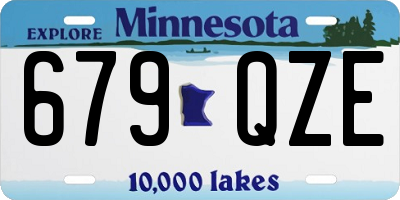MN license plate 679QZE