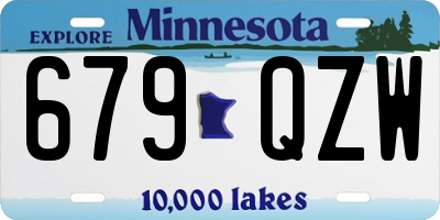 MN license plate 679QZW