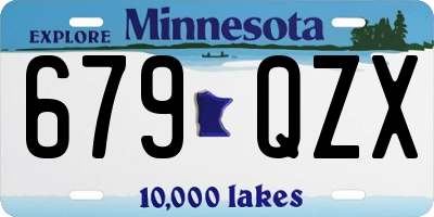 MN license plate 679QZX