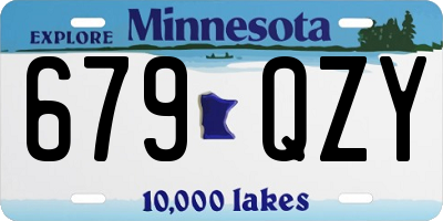 MN license plate 679QZY