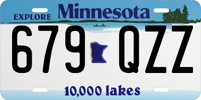 MN license plate 679QZZ