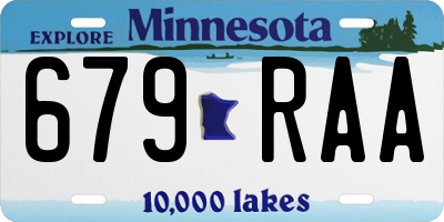MN license plate 679RAA