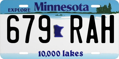 MN license plate 679RAH