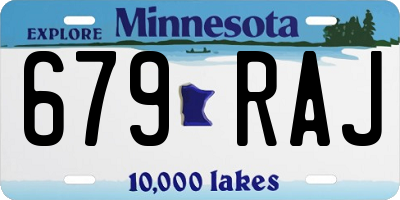 MN license plate 679RAJ