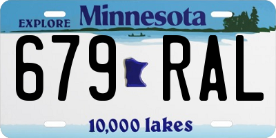 MN license plate 679RAL
